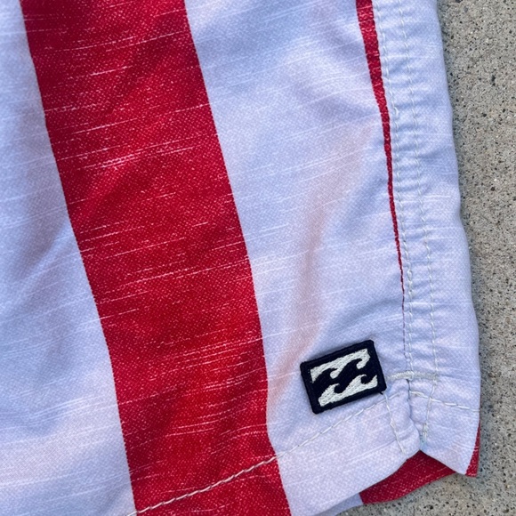 Men's Billabong Shorts Multicolor USA Flag 32 Board Layback Pocket Surf Beach 1A - Picture 2 of 14